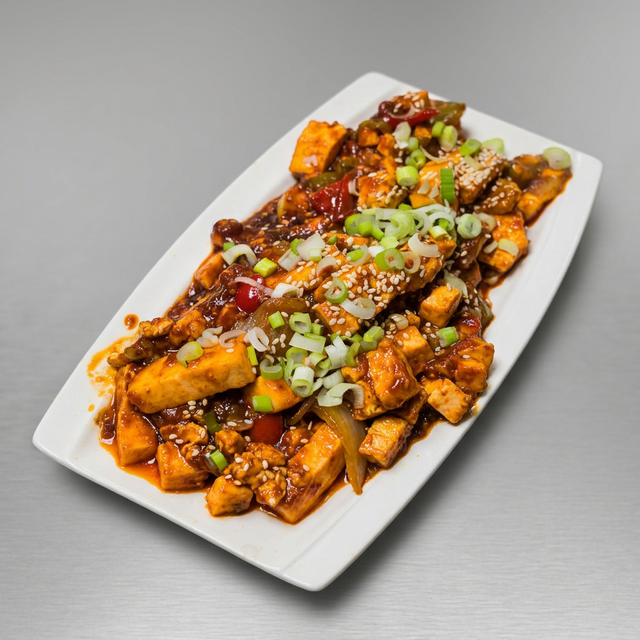 Chilli Paneer (GF, NF).