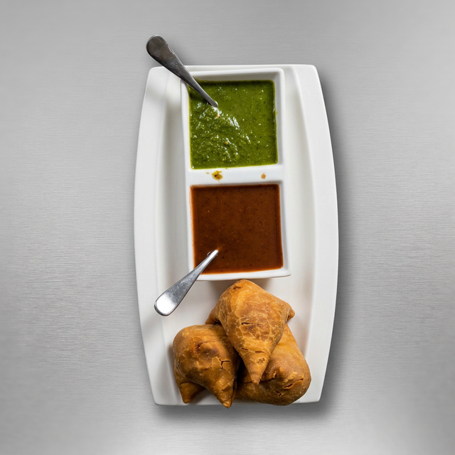 Vegetable Samosa (3 Pcs). (V, NF).